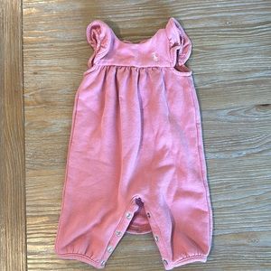 Ralph Lauren pink overall with ruffles